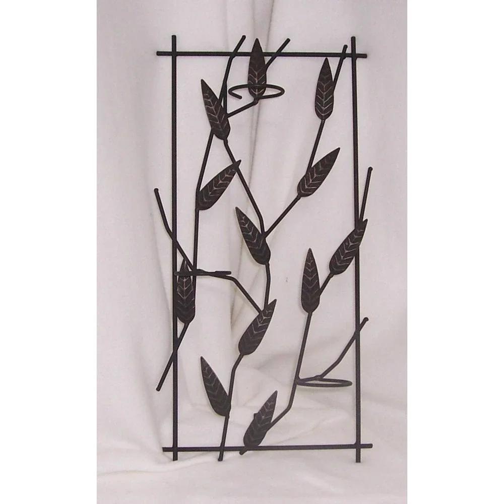 Partylite‎ Natures Garden Leaf Wall Sconce Brown Bronze Votive Candle Holder